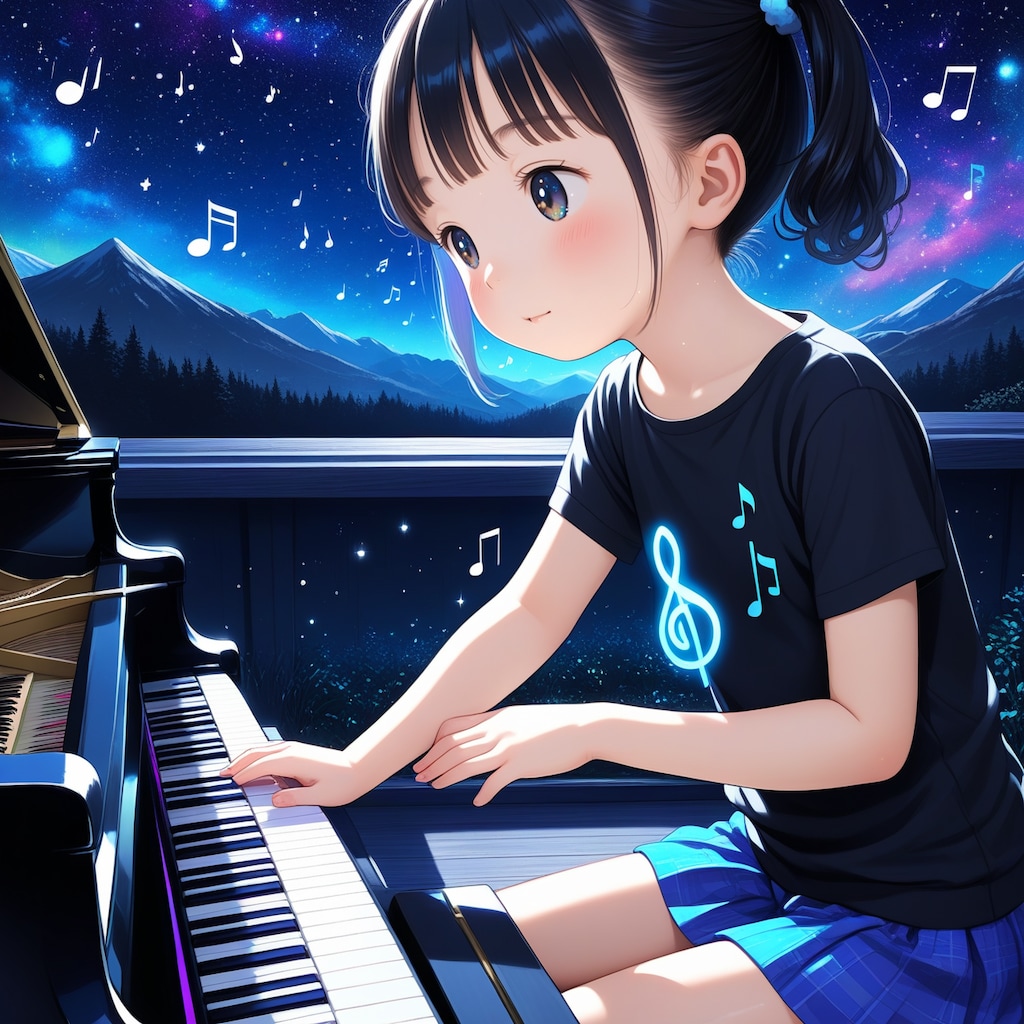 星空の下のステージ