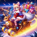 🎅猫耳眼鏡ミニスカサンタがやってくる(*´ω｀*) 2枚目