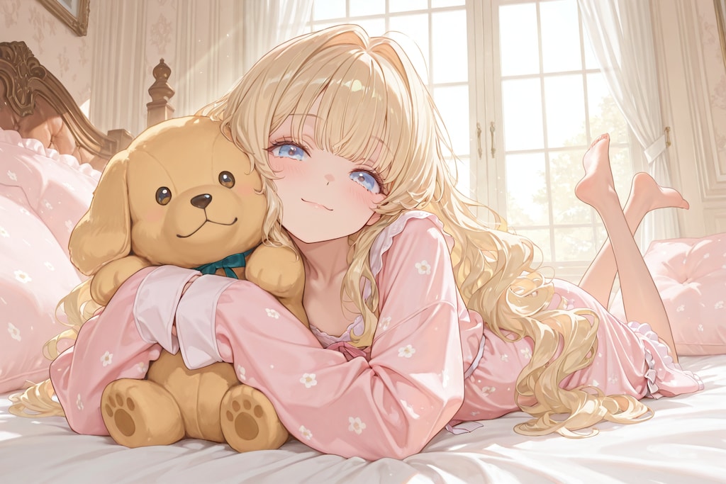 寝るときもいっしょだよ。