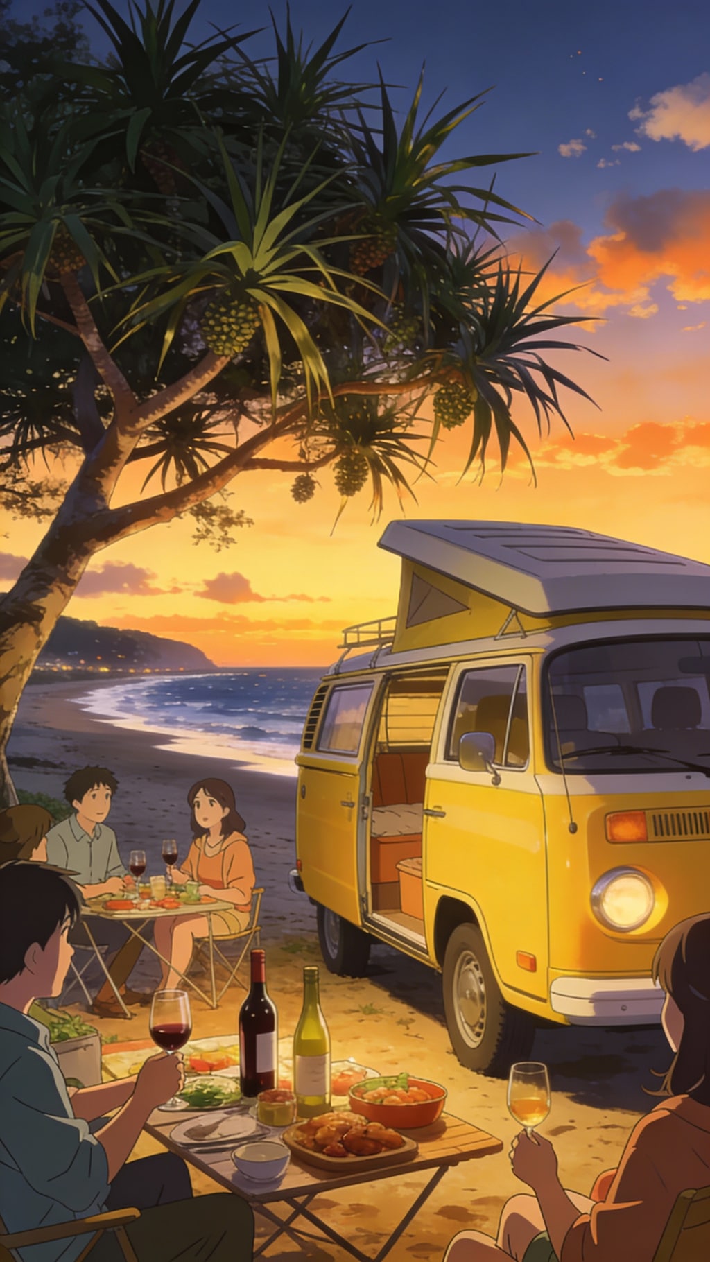 Seedream:4.5  ビーチキャンプ