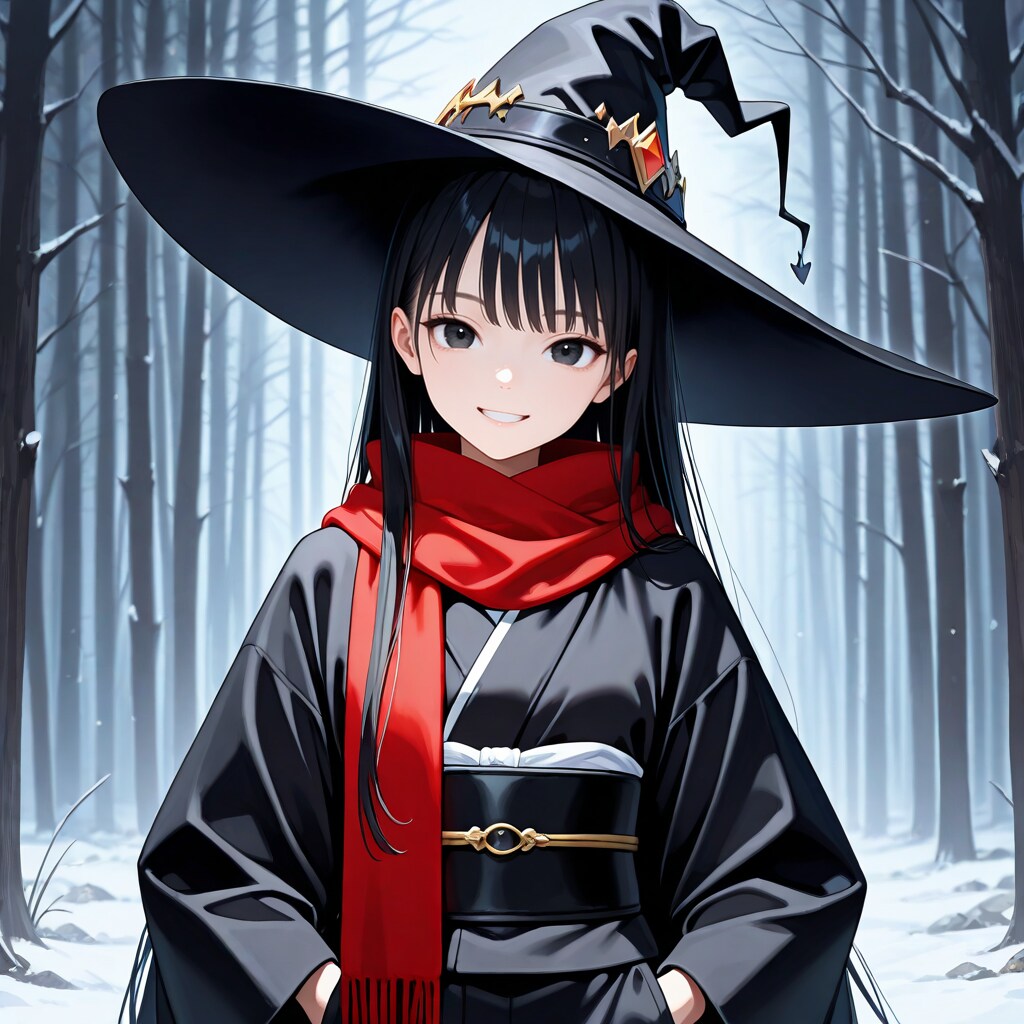 冬の森と魔女さん | の人気AIイラスト・グラビア