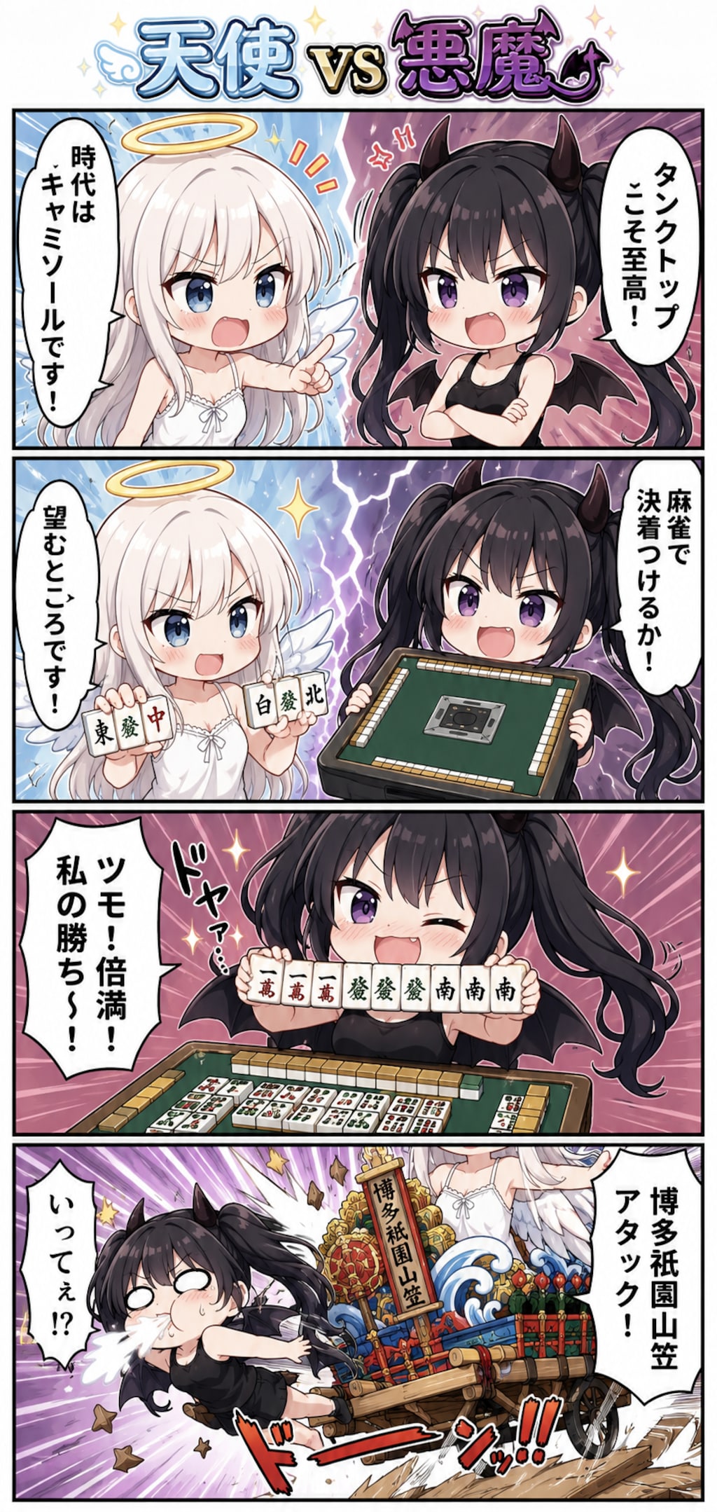 【漫画】天使vs悪魔
