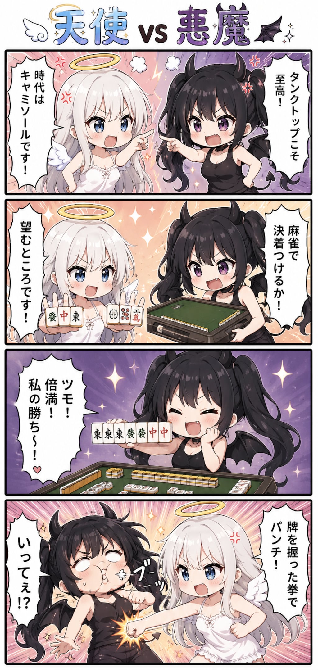 【漫画】天使vs悪魔