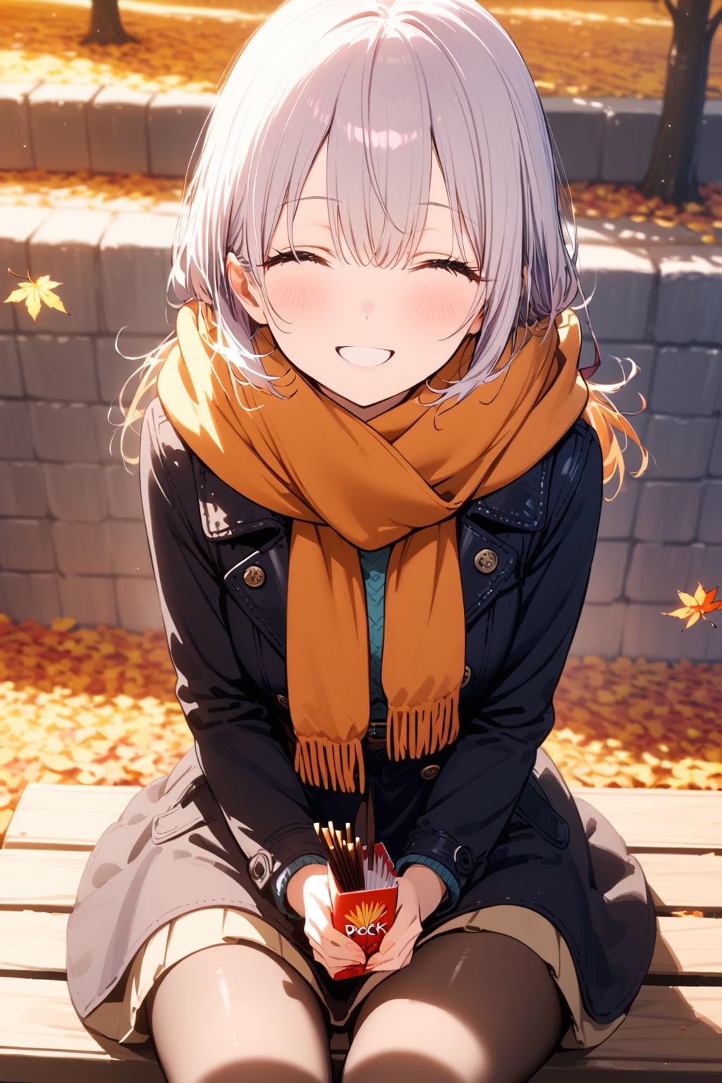 ポッ〇ーで秋のひととき | の人気AIイラスト・グラビア