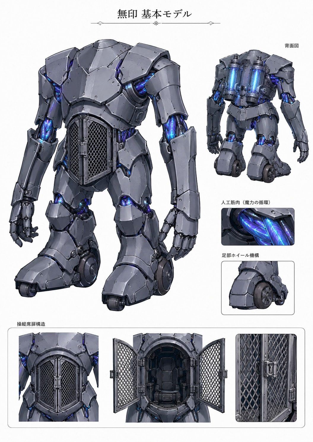 異世界転生ファンタジー用の魔法で動くロボット | の人気AIイラスト・グラビア