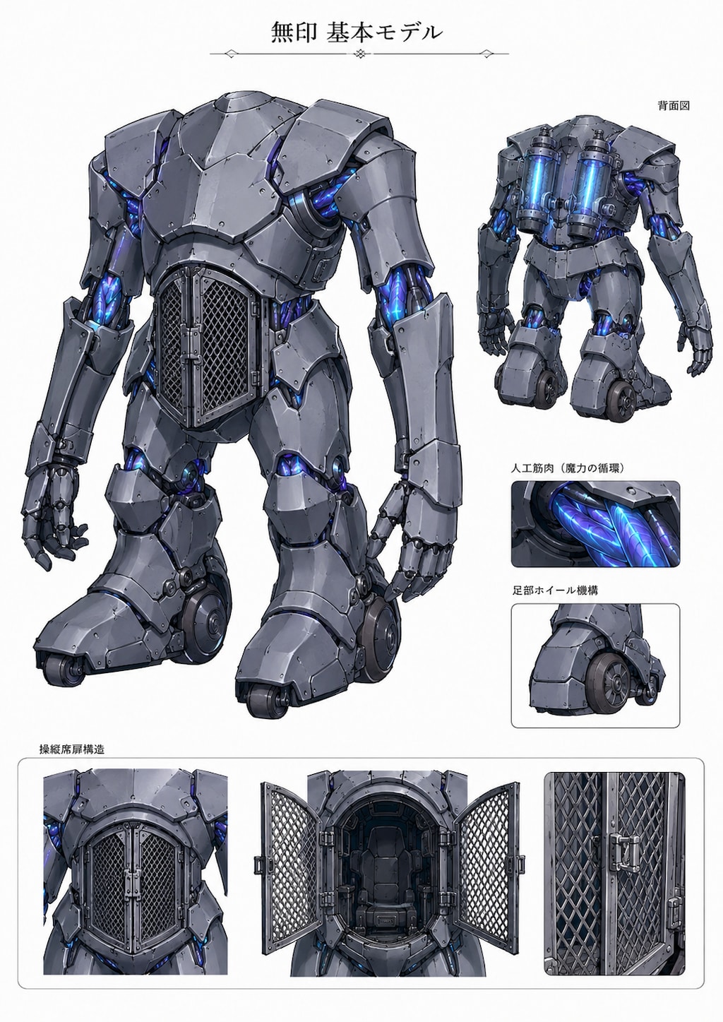 異世界転生ファンタジー用の魔法で動くロボット