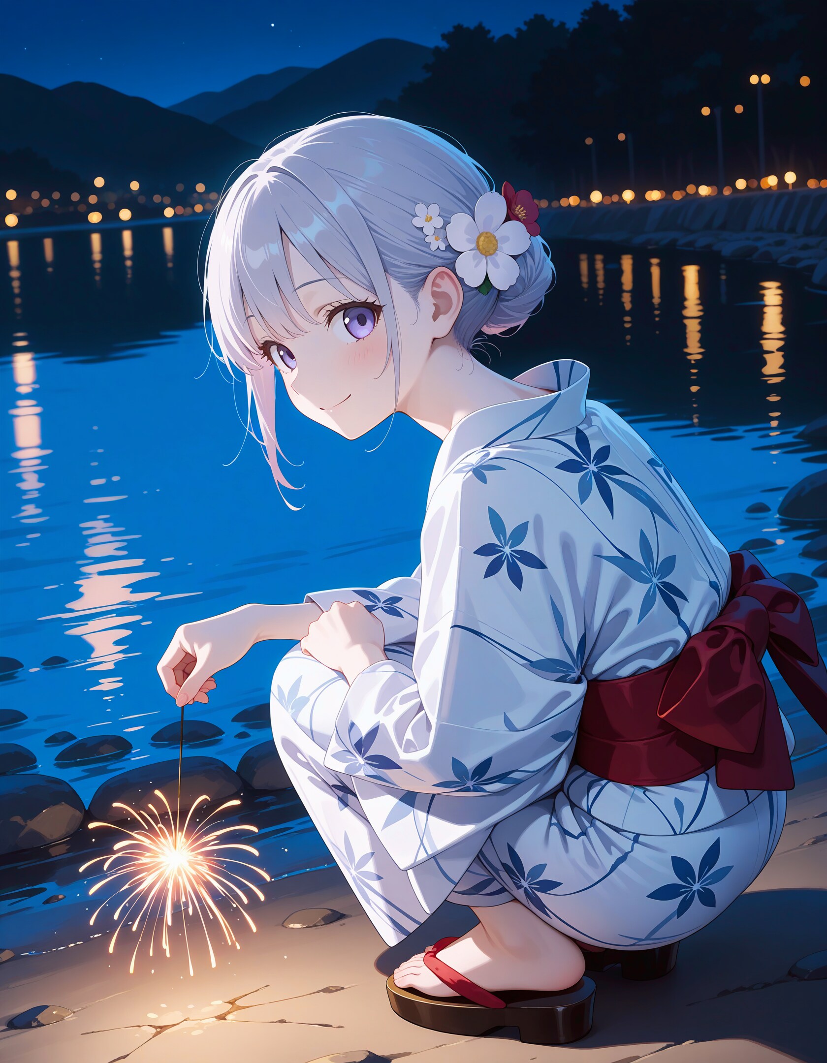 線香花火 | の人気AIイラスト・グラビア