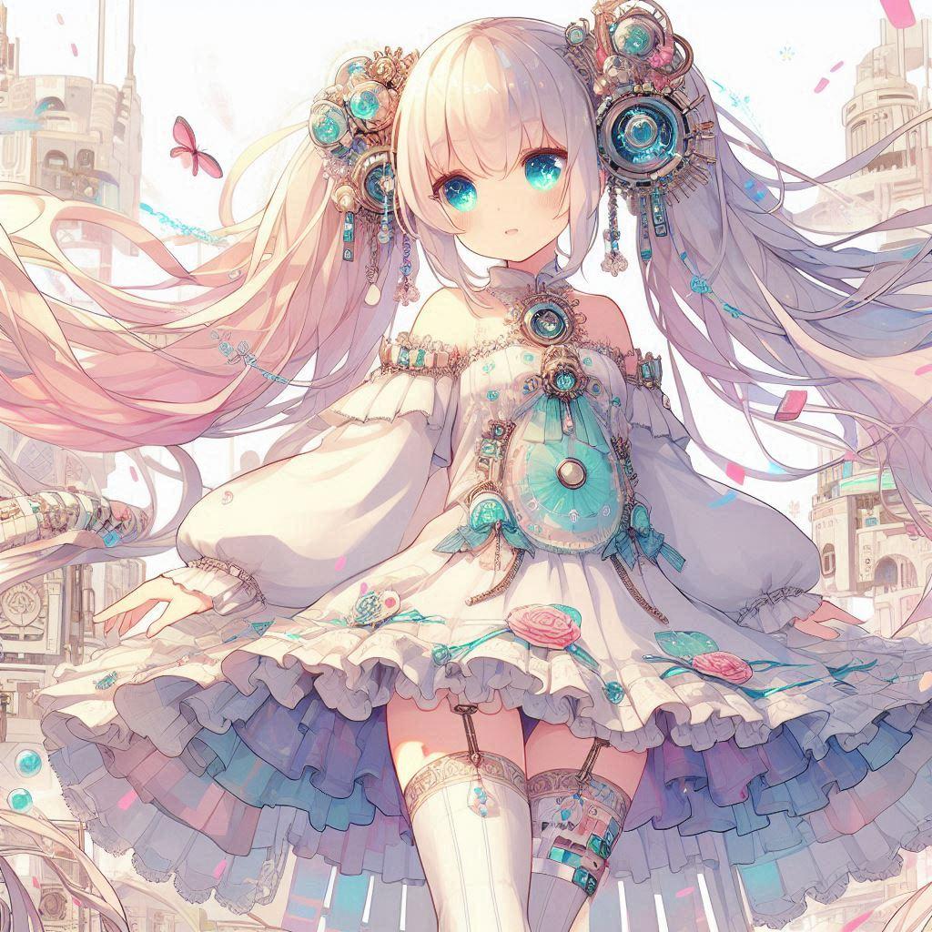 白髪の可愛い女の子【229】
