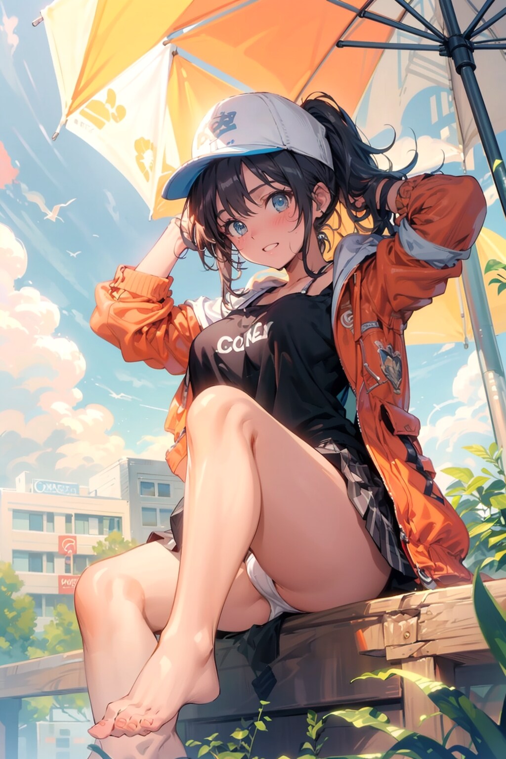 春 橙色