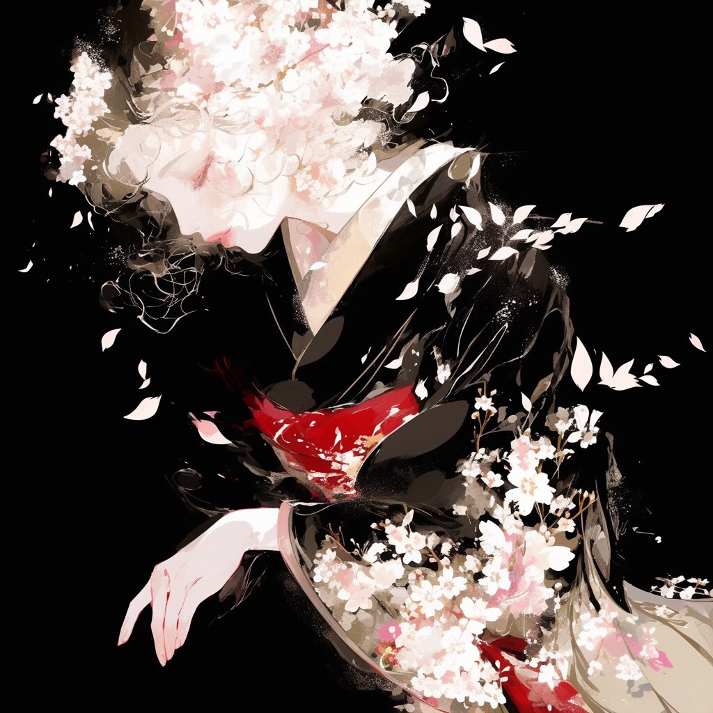 桜と着物　習作（試行錯誤の作品集）