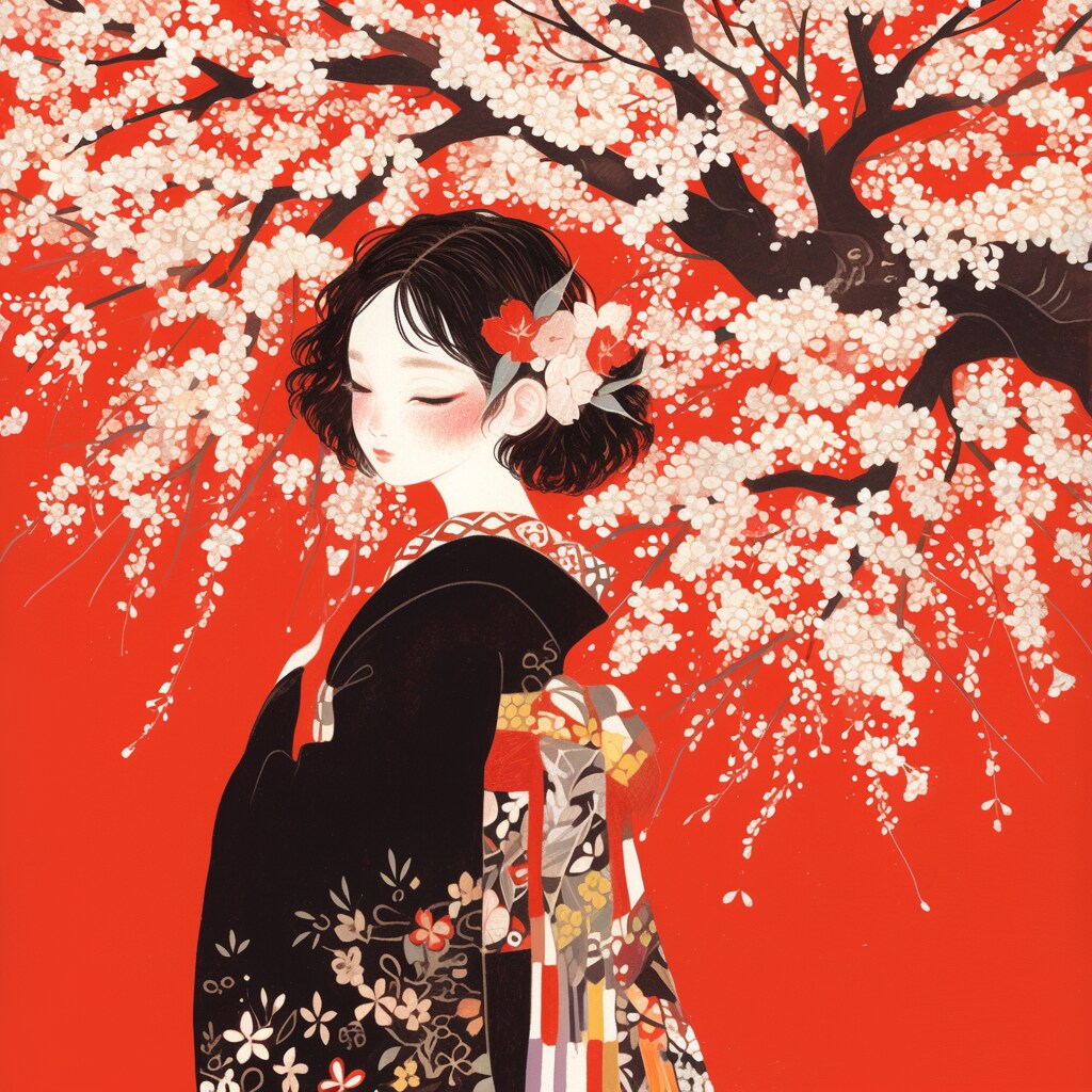 桜と着物　習作（試行錯誤の作品集） | の人気AIイラスト・グラビア