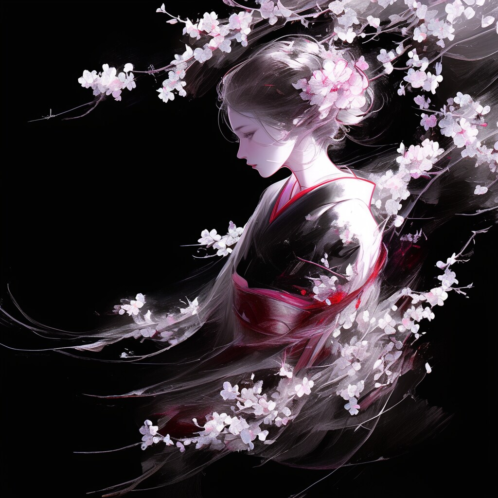 桜と着物　習作（試行錯誤の作品集）