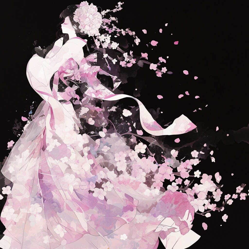 桜と着物　習作（試行錯誤の作品集）