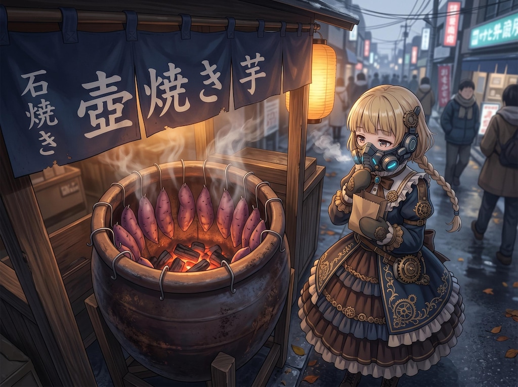 壺焼き芋専門マスクド店主様