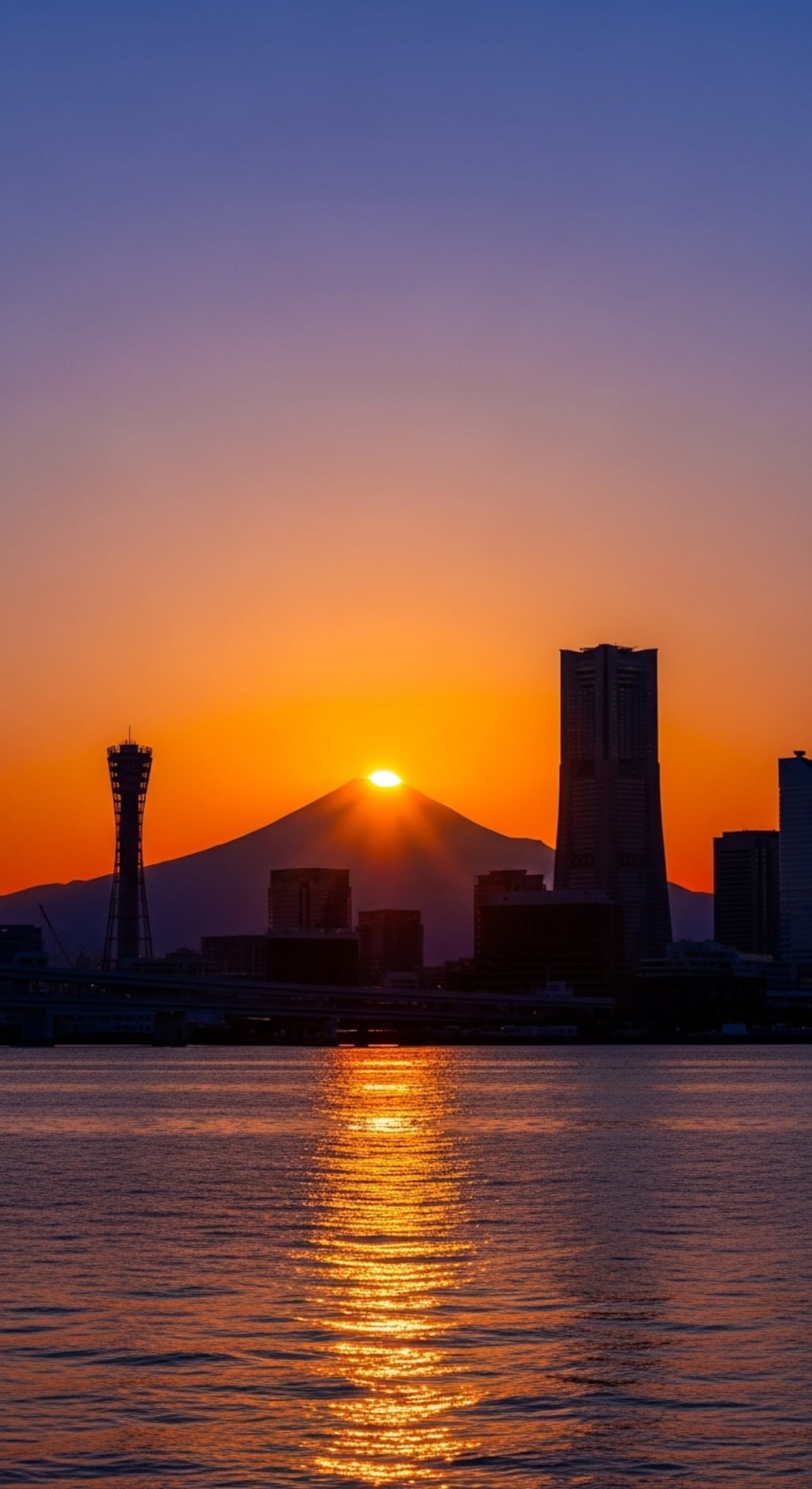 ダイヤモンド富士（みなみみらい）