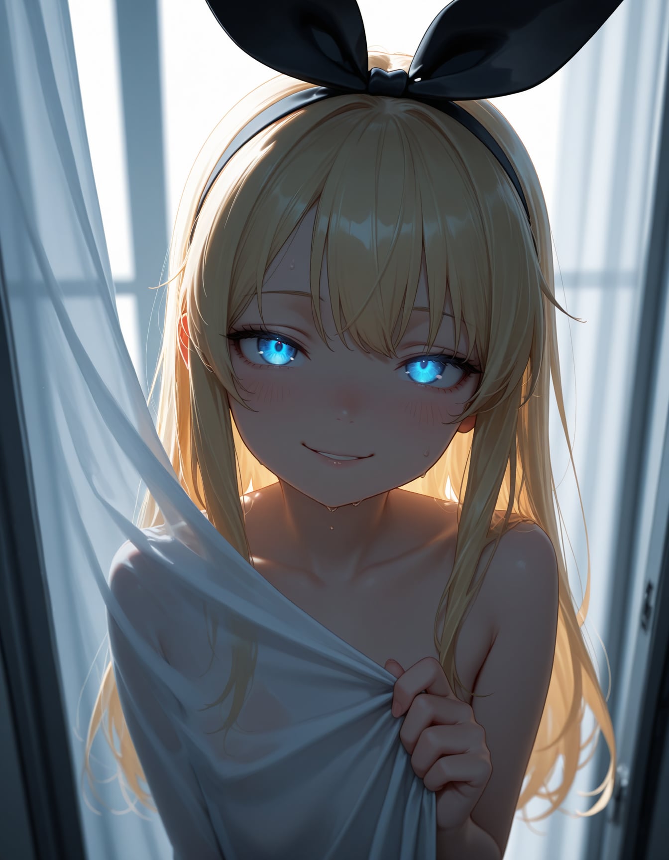カーテン越しの