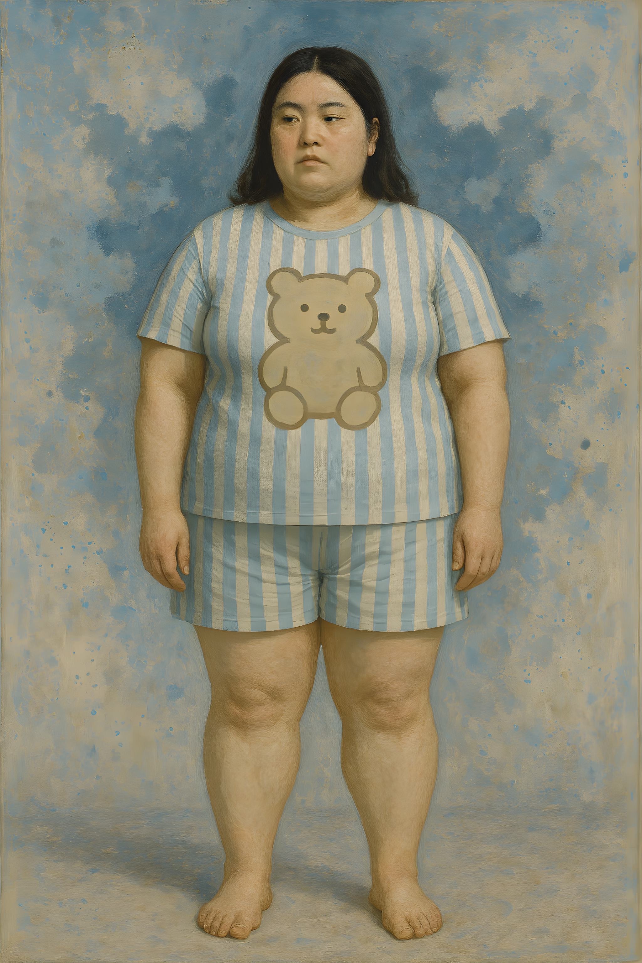 縦縞のぽっちゃりさん | の人気AIイラスト・グラビア