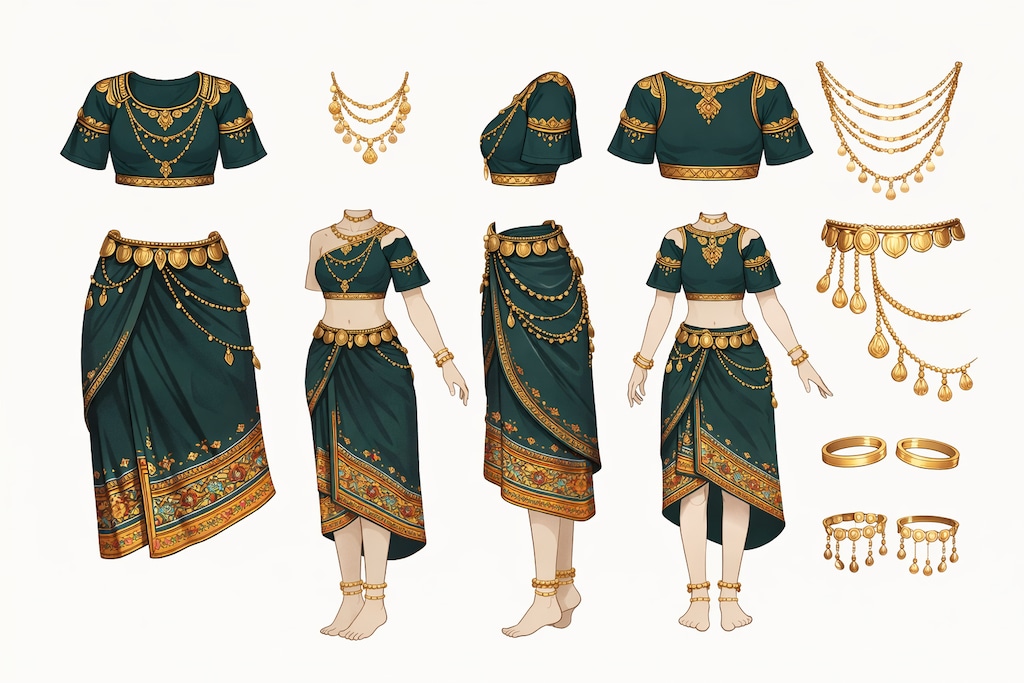 砂漠王都の夜祭 ― 月下に舞う翠の舞姫