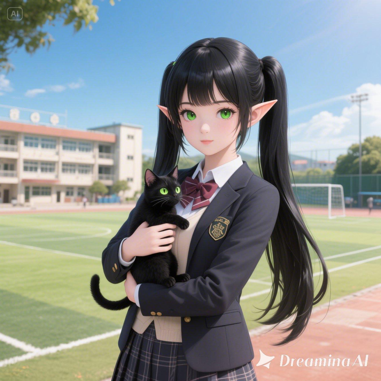 放課後の黒猫日和 | の人気AIイラスト・グラビア