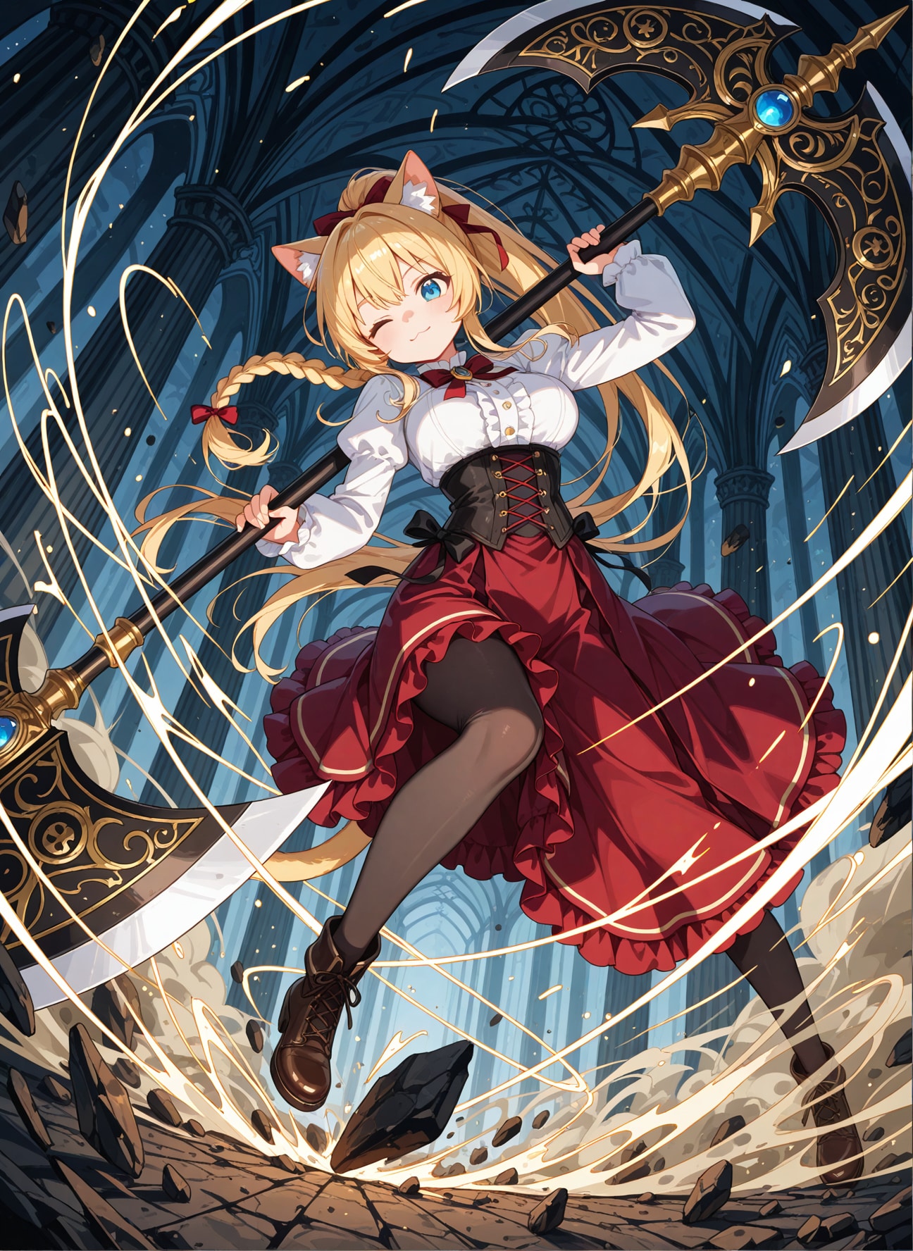 斧×お嬢様 | の人気AIイラスト・グラビア