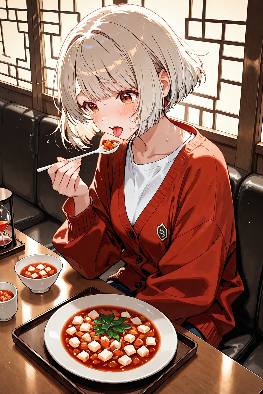 激辛に苦しんじゃう女子 | の人気AIイラスト・グラビア