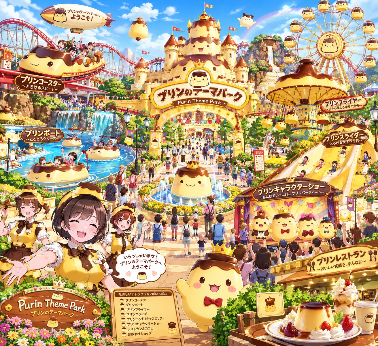 プリンのテーマパーク | の人気AIイラスト・グラビア