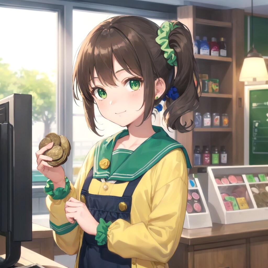 レジでドキドキ | の人気AIイラスト・グラビア