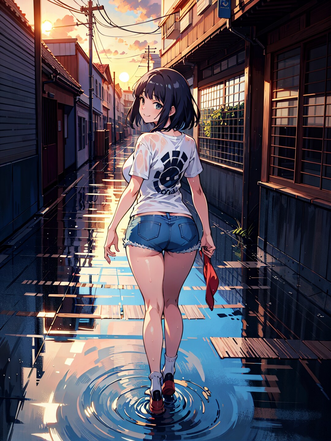 雨上がりの帰宅　その２