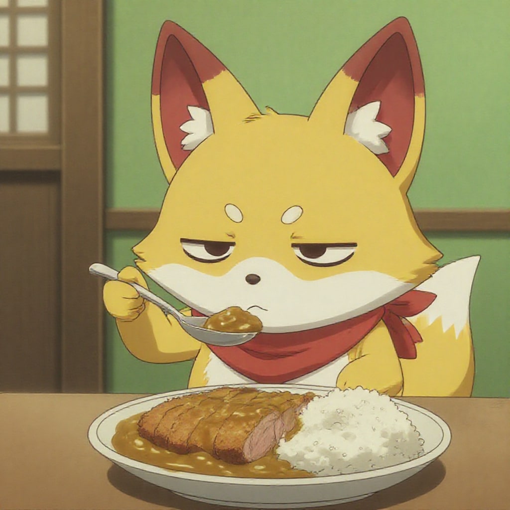 朝からカツカレー