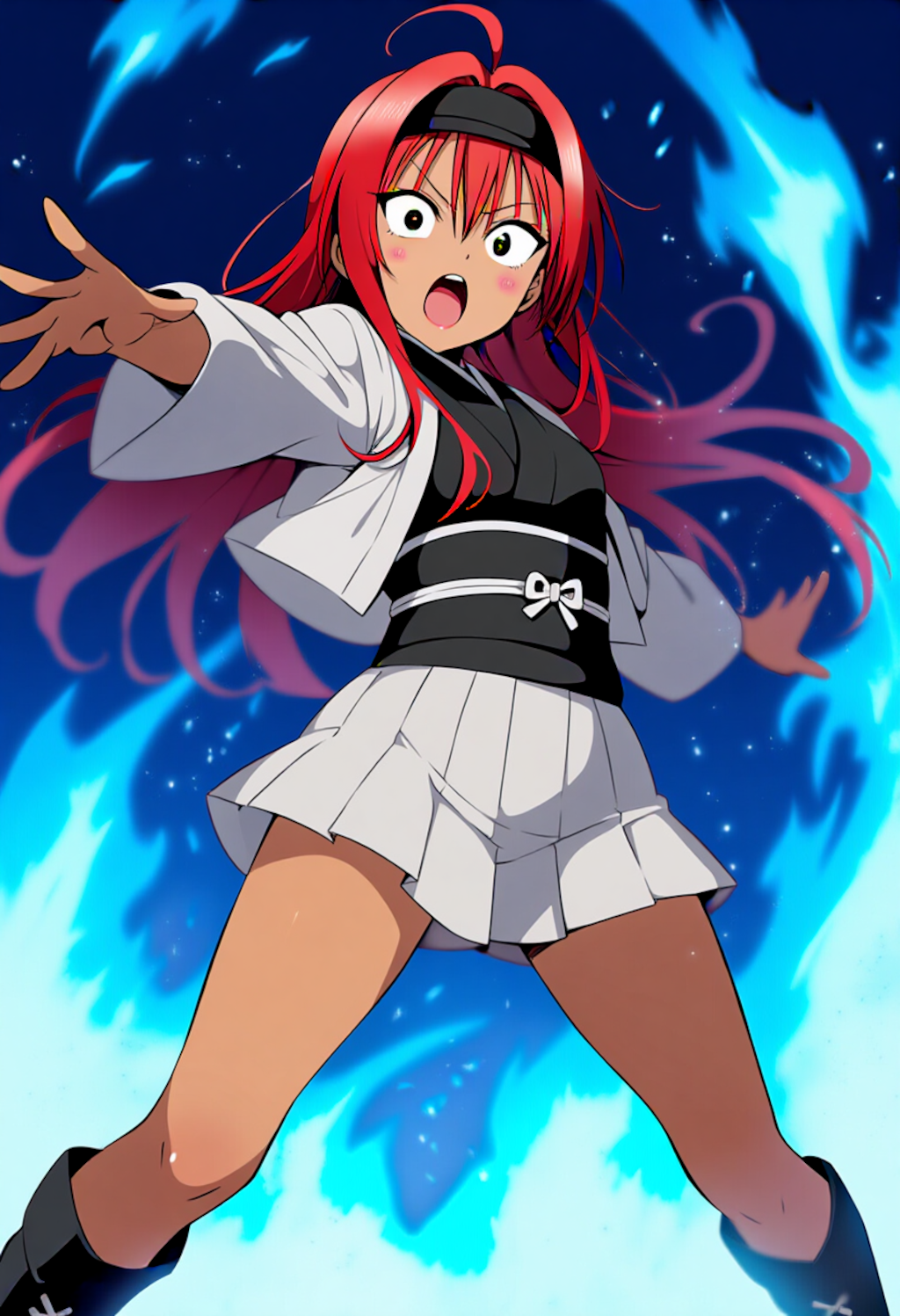 水系魔法で攻撃するうちの子