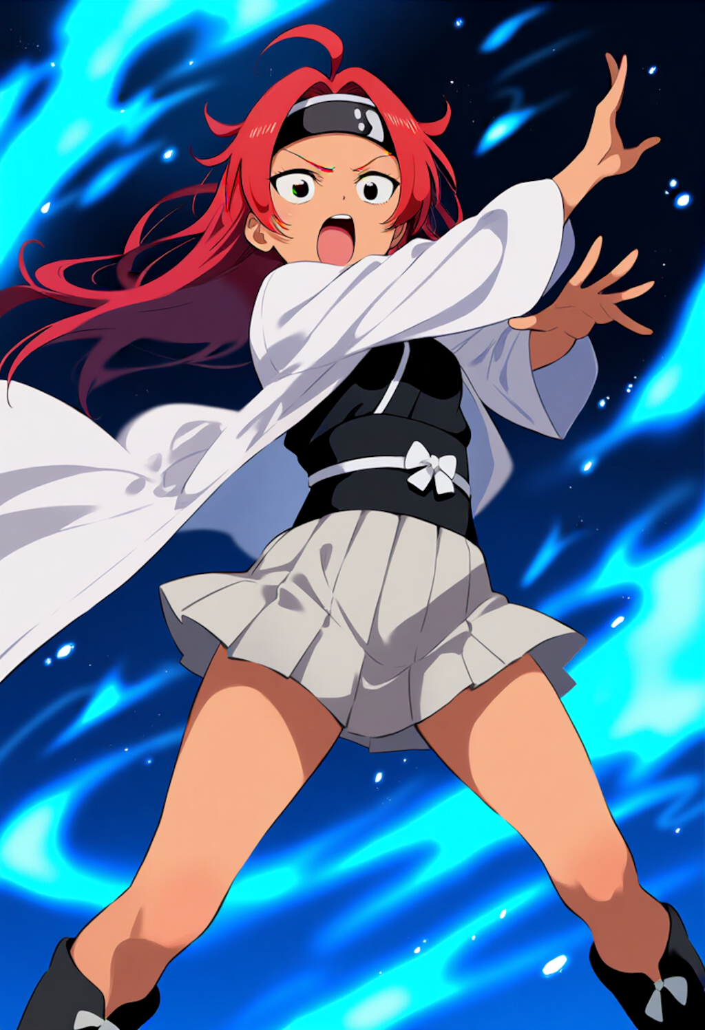 水系魔法で攻撃するうちの子