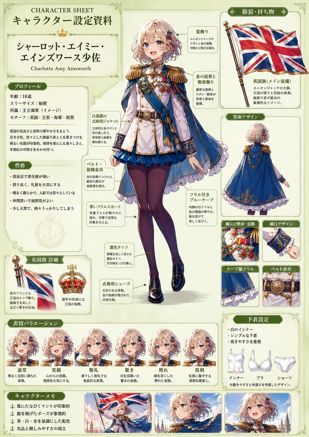 栄光ちゃんキャラクタシート | の人気AIイラスト・グラビア