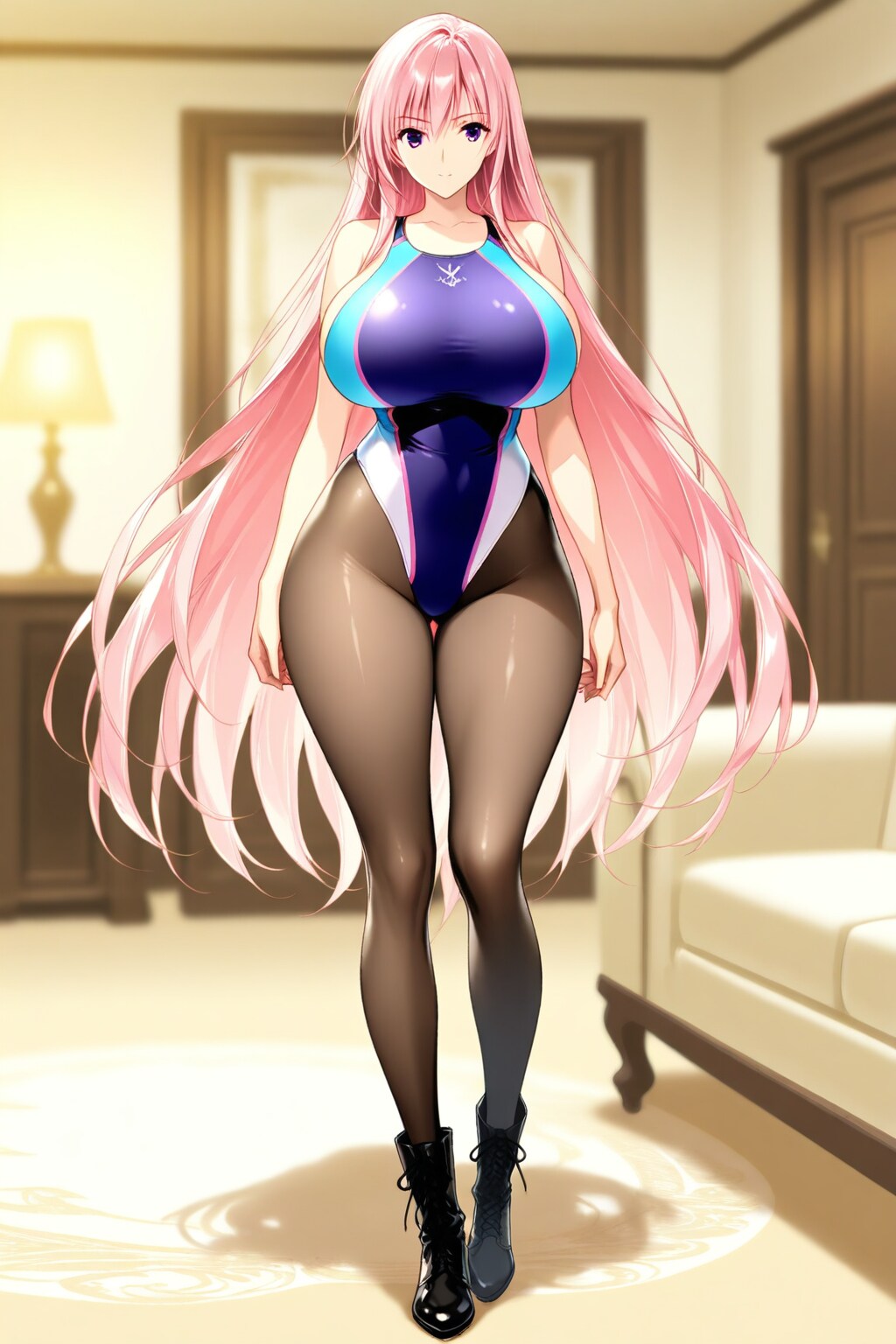 競泳水着タイツの女騎士