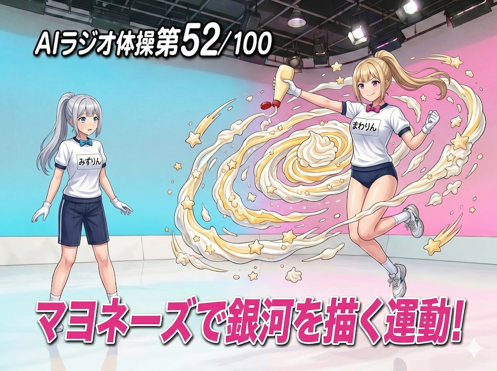 まずはマヨネーズで銀河を描く運動！