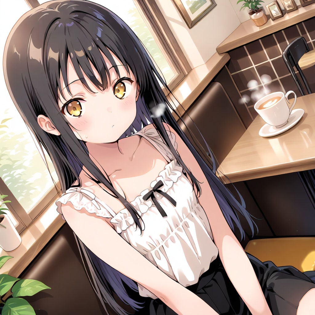 カフェでおしゃれな朝ごはんです...