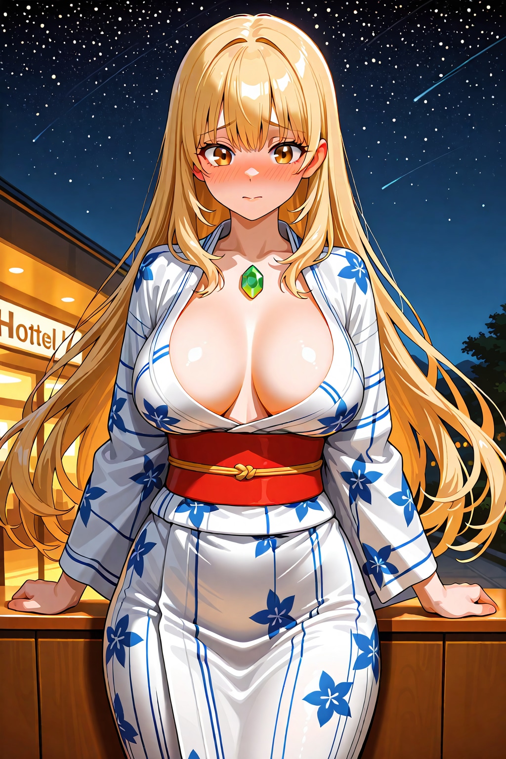 浴衣姿の弓倉万里奈さん(ちちぷい版)