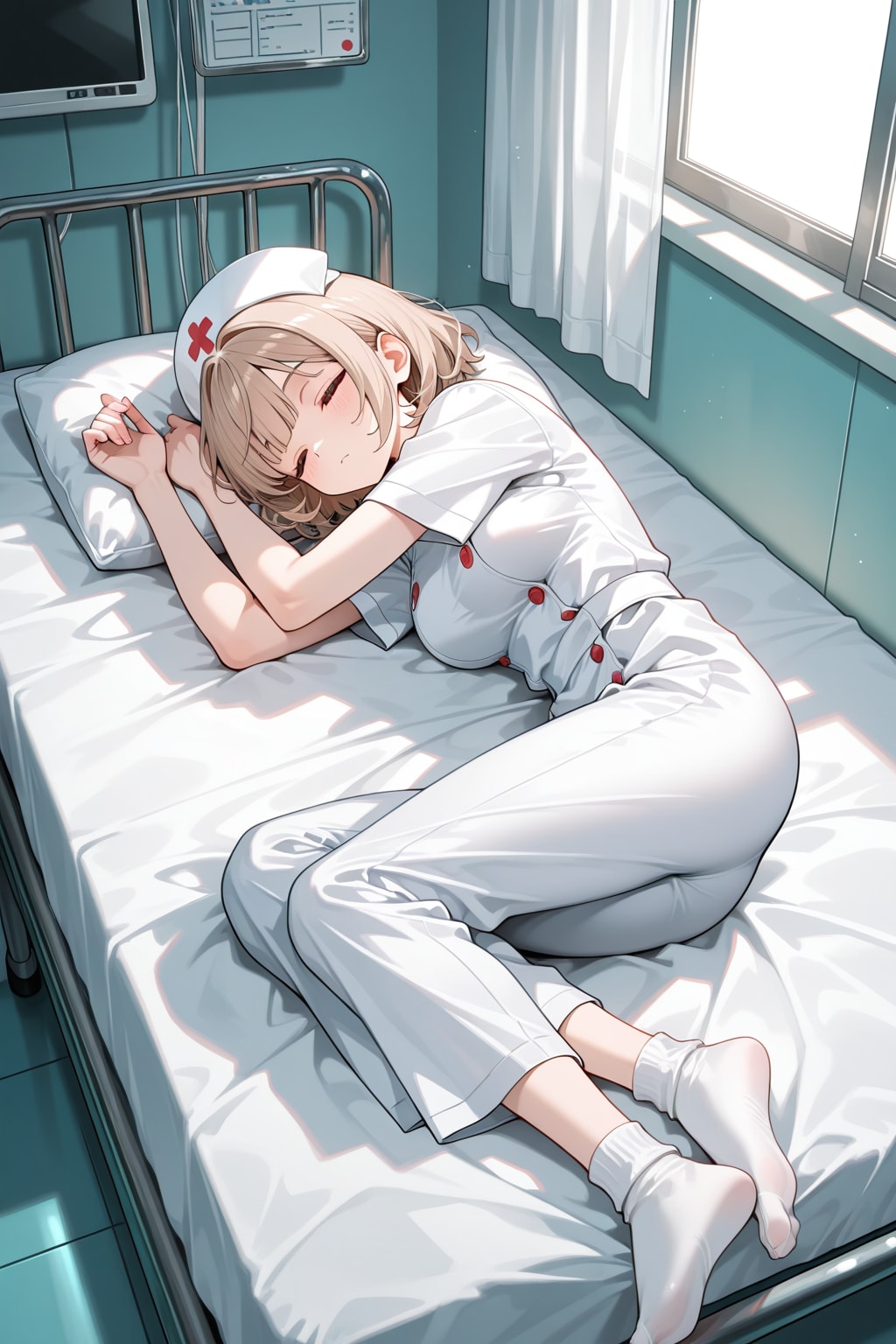 寝るナース | の人気AIイラスト・グラビア