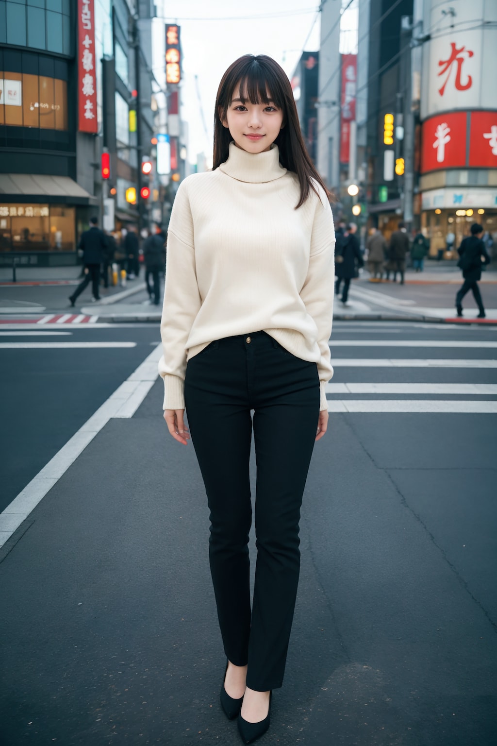 セーター＆パンツスタイル 2/3