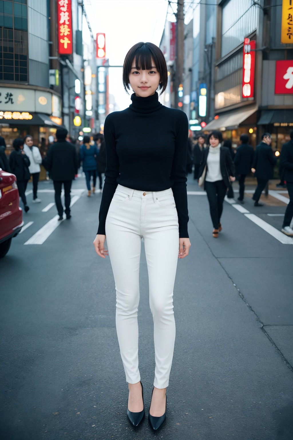 セーター＆パンツスタイル 2/3