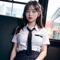 電車でオナニー女子校生 3枚目