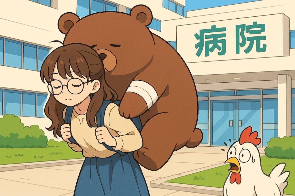 背負う、抱える、担ぐ