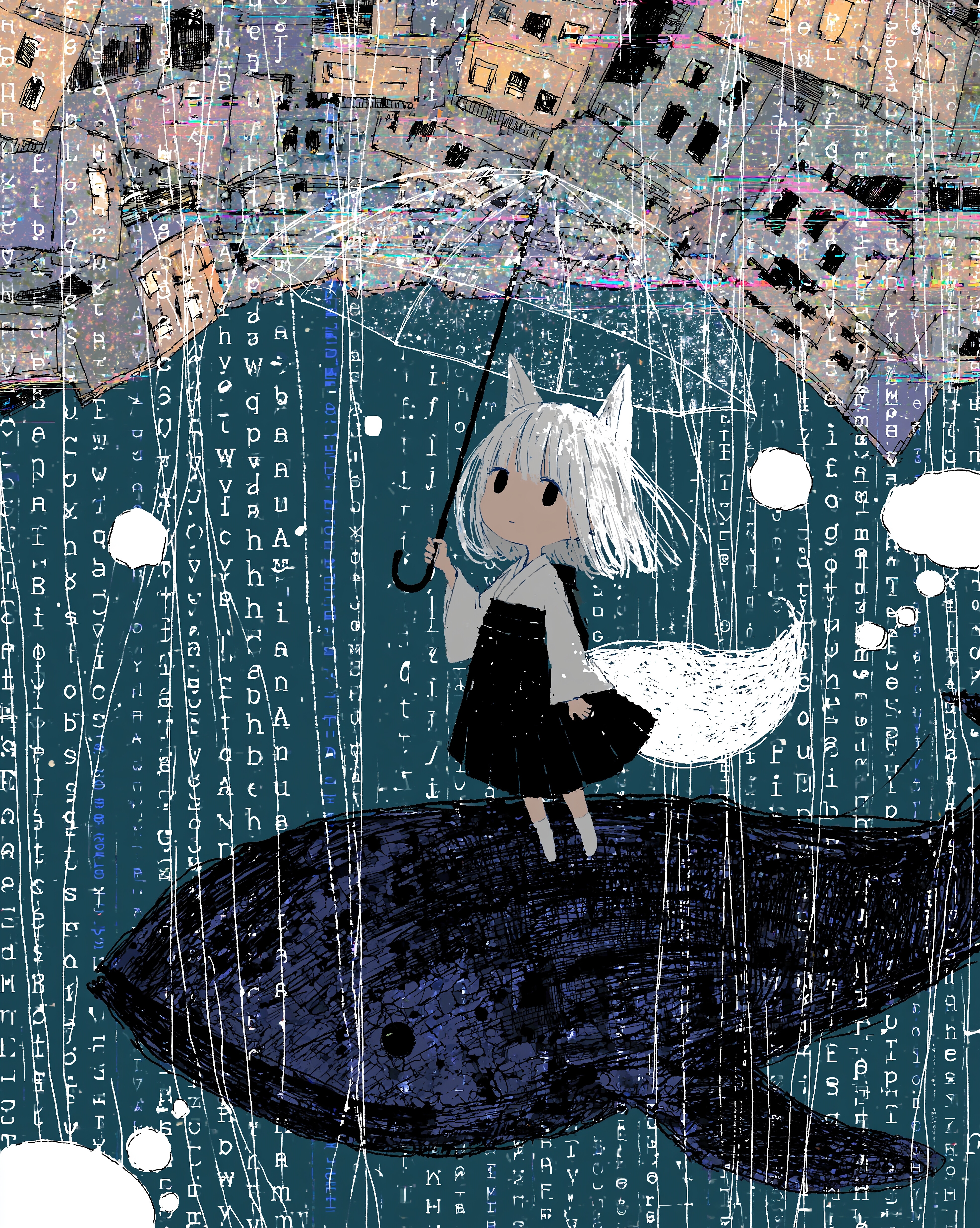 雨と喧騒