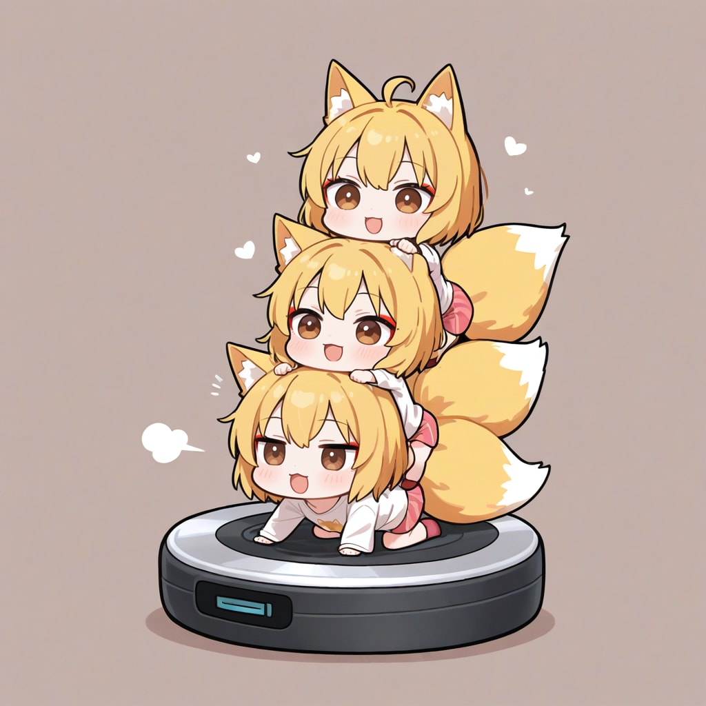 お掃除ロボットと狐っ娘