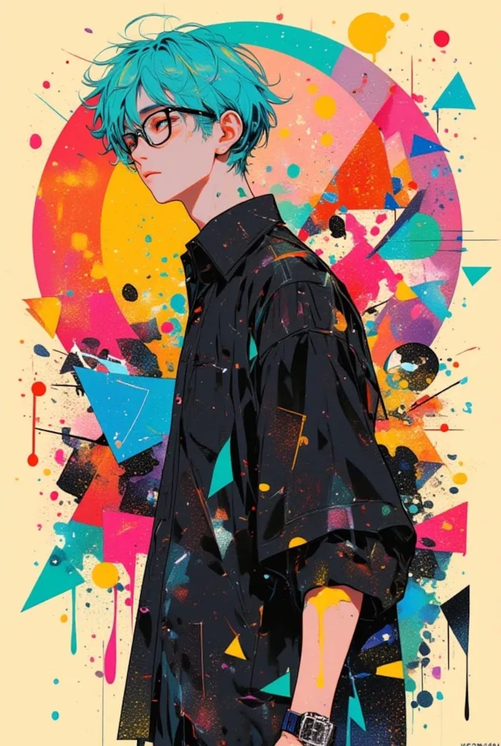 青髪のイケメン