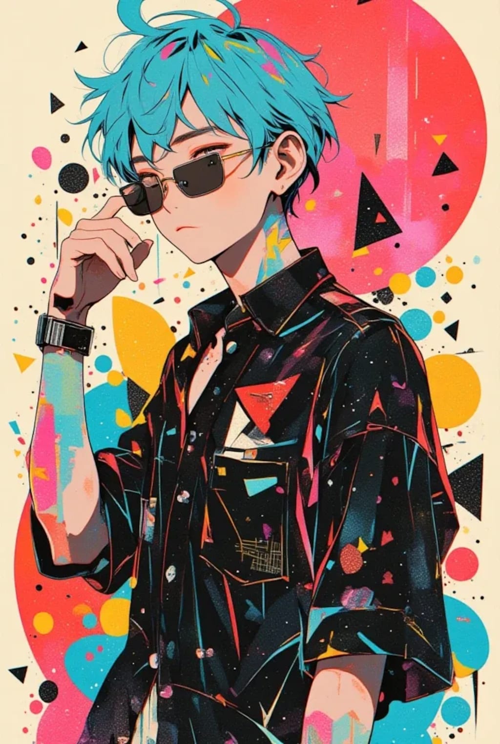 青髪のイケメン