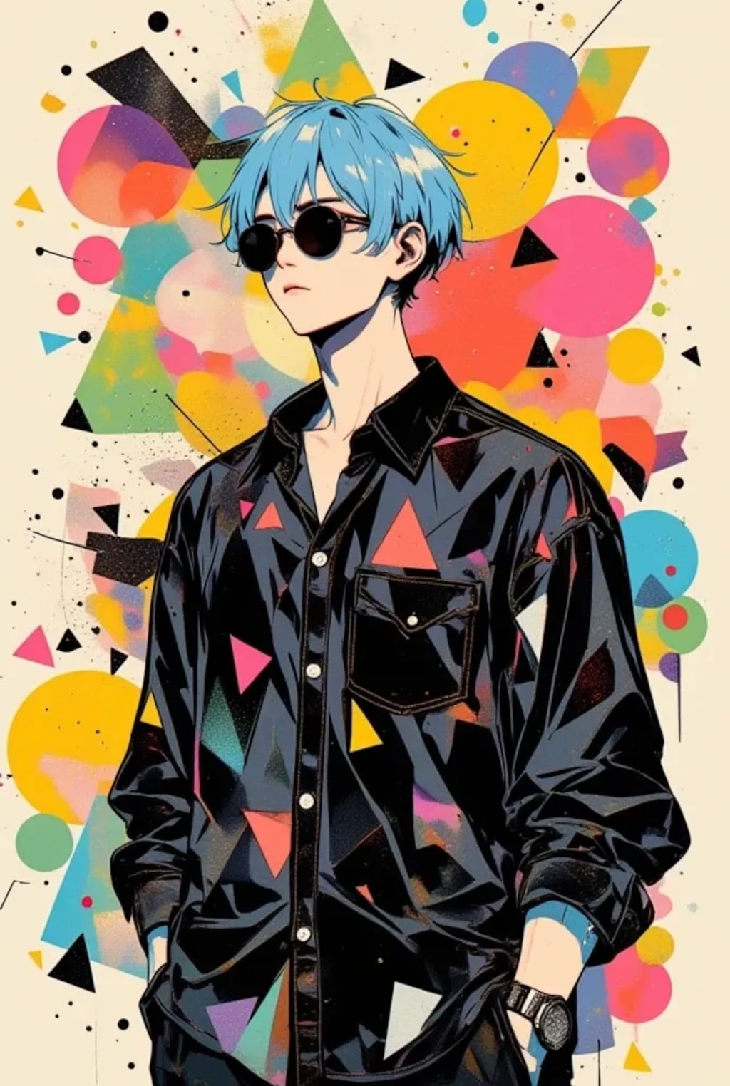 青髪のイケメン