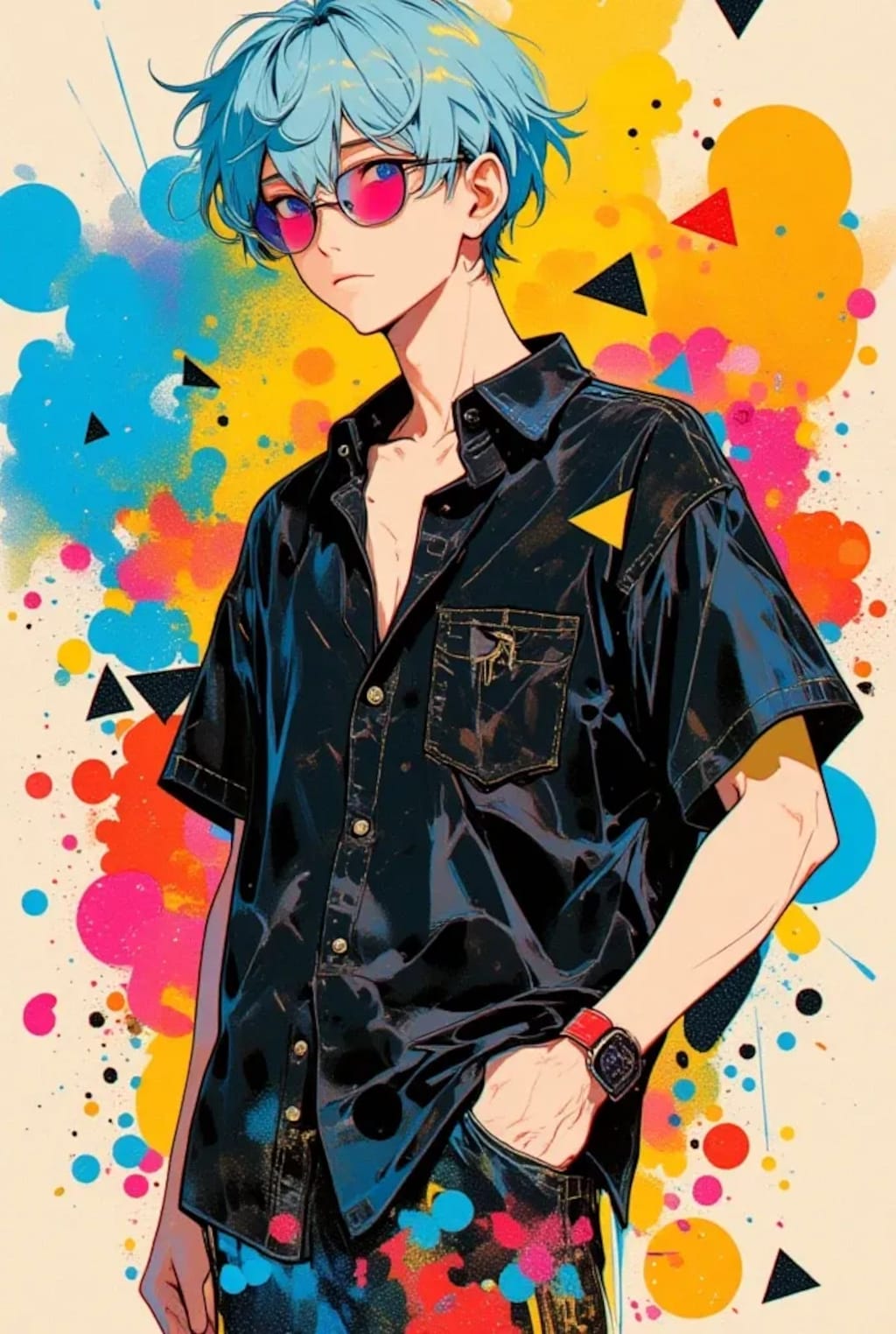 青髪のイケメン