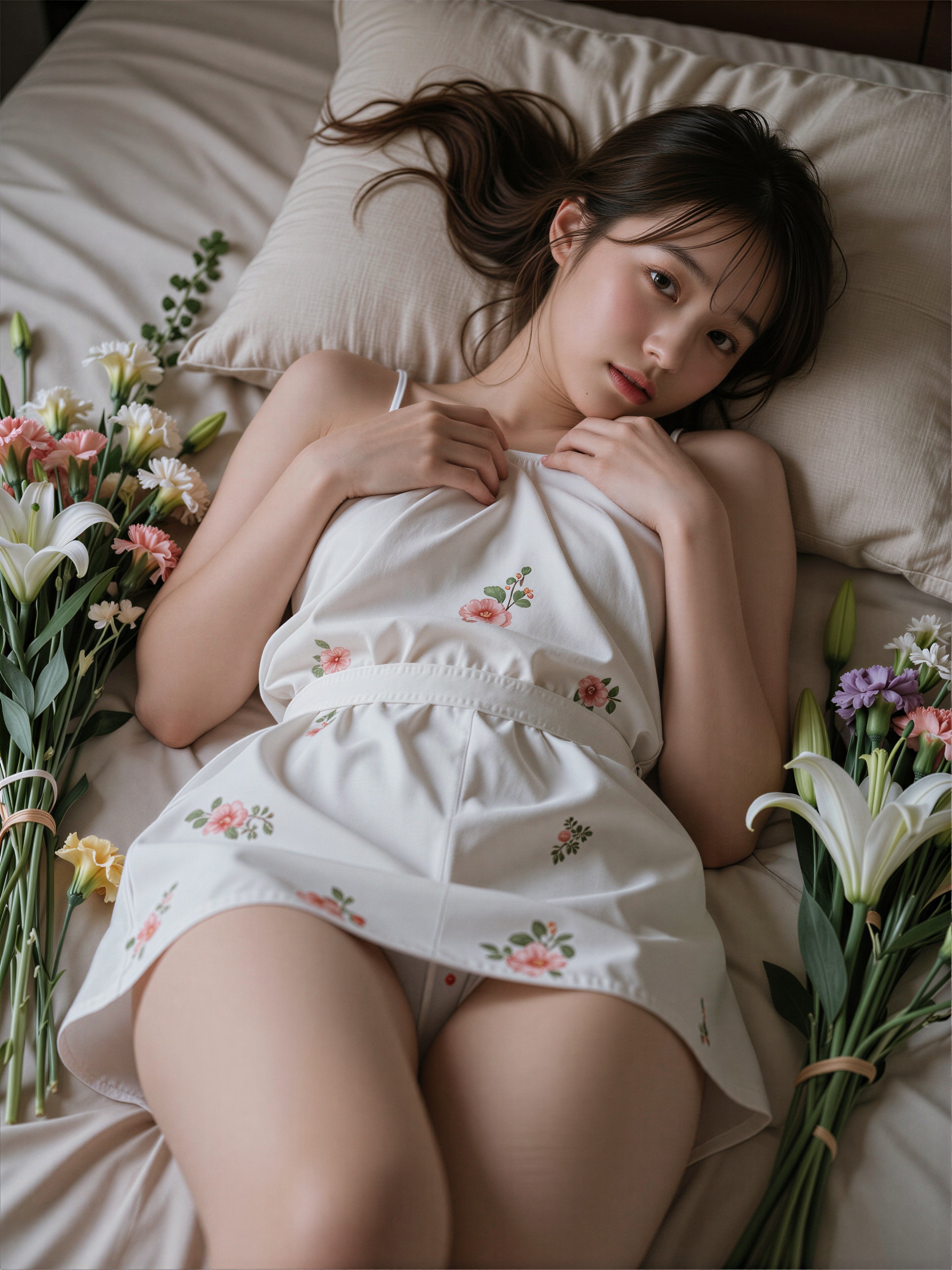 ベッドの上の花 5