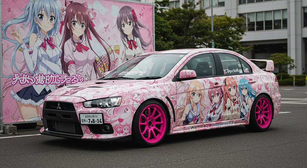 アニメキャラランサーエボリューション痛車