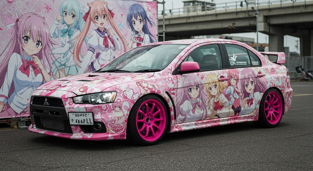 アニメキャラランサーエボリューション痛車